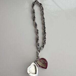 925 Silver Heart Locket Bracelet